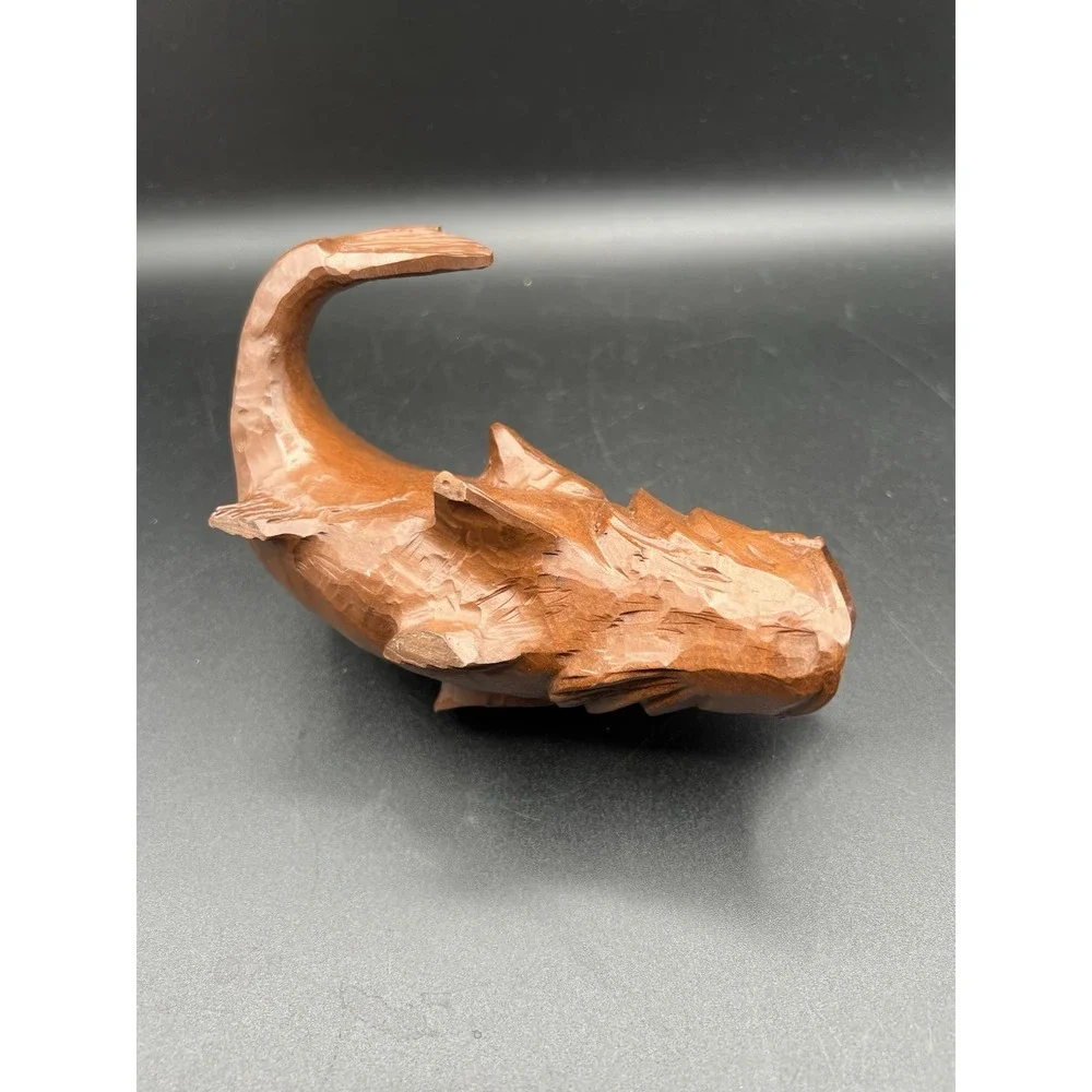 Vintage 1987 Red Mill MFG Large Mouth Bass Fish Carved Decor GrannyCore Grandpa